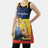 Rosie Riveter任意の文字 エプロン (インサイチュ)