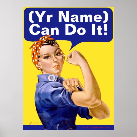 Rosie Riveter(______)なら出来る！」 ポスター (正面)