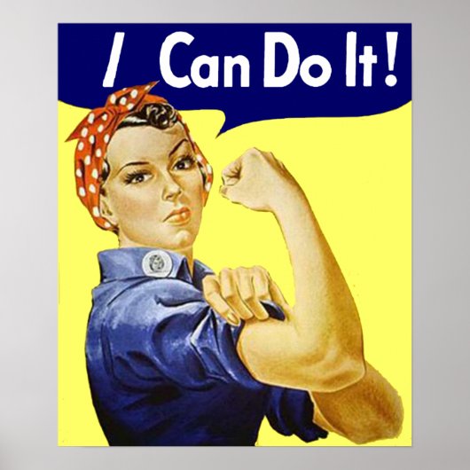 Rosie Riveter – ポスターを作れる ポスター (正面)