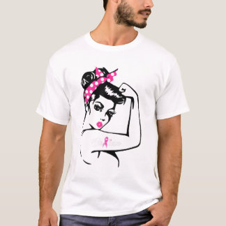 Rosie Riveter 信じ Pink Ribbon乳癌Aw Tシャツ