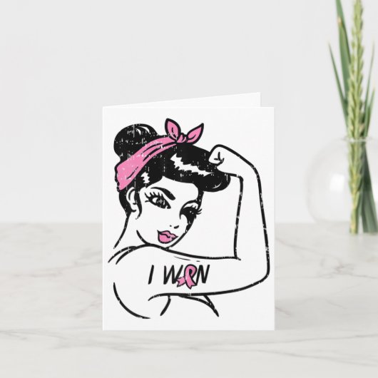 Rosie Riveter Iは認識度乳がんサバイブに勝利 カード (正面)