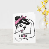 Rosie Riveter Iは認識度乳がんサバイブに勝利 カード (黄色い花)