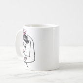 Rosie Riveter Iは認識度乳がんサバイブに勝利 コーヒーマグカップ (正面左)