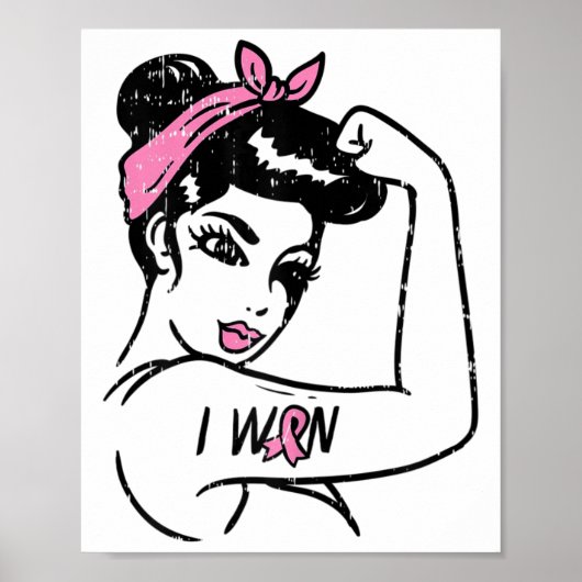 Rosie Riveter Iは認識度乳がんサバイブに勝利 ポスター (正面)