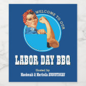 Rosie Riveter LABOR DAY BBQ ワインラベル (シングルラベル)