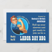 Rosie Riveter LABOR DAY BBQ 招待状 (正面)