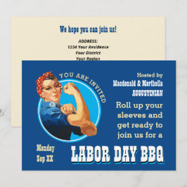 Rosie Riveter LABOR DAY BBQ 招待状