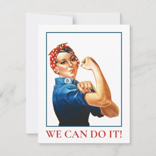 Rosie Riveter Women Power WWIIカードで実行 (正面)