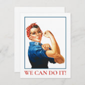 Rosie Riveter Women Power WWIIカードで実行 (正面/裏面)