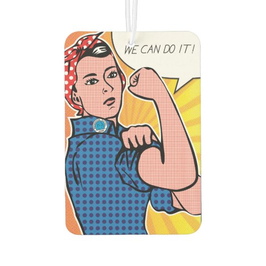 Rosie the Riveter我々はそれを行うことができるレトロヴィンテージ カーエアーフレッシュナー (裏面)