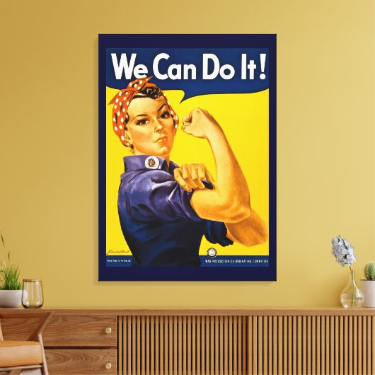 Rosie the Riveter我々はそれを行うことができるヴィンテージ世界大戦2 キャンバスプリント (インサイチュ (リビング))