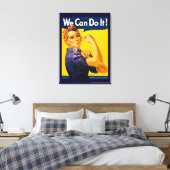 Rosie the Riveter我々はそれを行うことができるヴィンテージ世界大戦2 キャンバスプリント (インサイチュ (寝室))