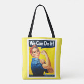 Rosie the Riveter我々はそれを行うことができる可愛いとおもしろい トートバッグ (裏面)