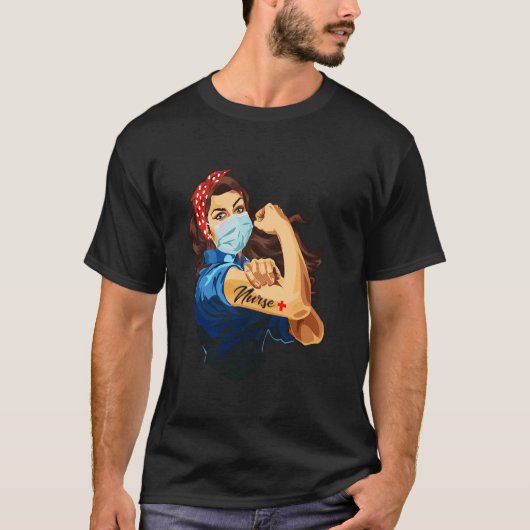 Rosie The Riveter – 女性ナース Tシャツ (正面)
