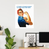 ROSIE THE RIVETER – 「強い女が必要だ…」 ポスター (ホームオフィス)