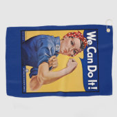 Rosie the Riveter:強い女性の女性のエンパワーメント ゴルフタオル (横)