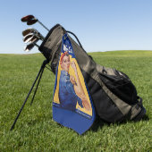 Rosie the Riveter:強い女性の女性のエンパワーメント ゴルフタオル (グリーン)