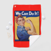 Rosie the Riveter：強い女性の女性のエンパワーメント ゴルフタオル (インサイチュ)