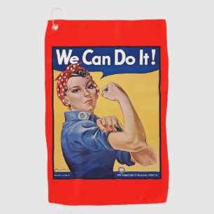 Rosie the Riveter：強い女性の女性のエンパワーメント ゴルフタオル