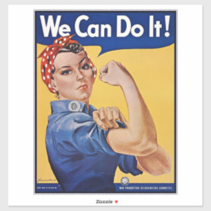 Rosie the Riveter：強い女性の女性のエンパワーメント シール