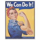 Rosie the Riveter:強い女性の女性のエンパワーメント シール (正面)
