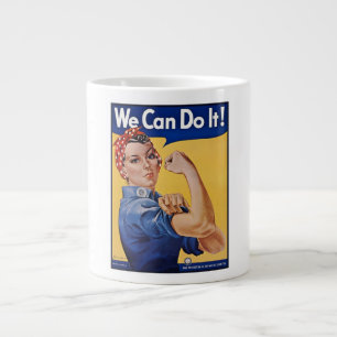 Rosie the Riveter：強い女性の女性のエンパワーメント ジャンボコーヒーマグカップ
