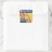 Rosie the Riveter：強い女性の女性のエンパワーメント スクエアシール (バッグ)