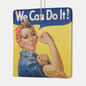 Rosie the Riveter:強い女性の女性のエンパワーメント セラミックオーナメント (左)