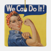 Rosie the Riveter:強い女性の女性のエンパワーメント セラミックオーナメント (裏面)