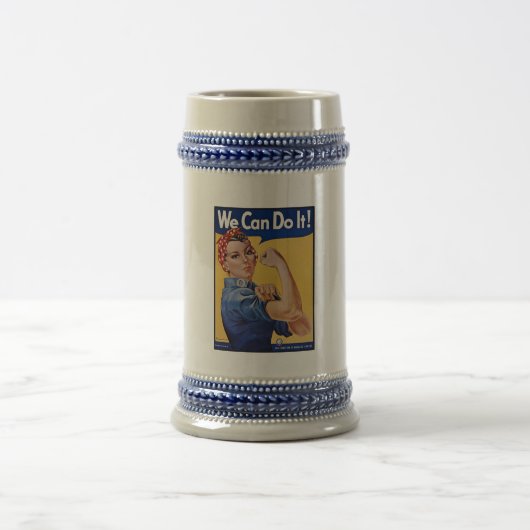 Rosie the Riveter:強い女性の女性のエンパワーメント ビールジョッキ (中央)