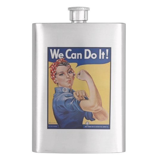 Rosie the Riveter:強い女性の女性のエンパワーメント フラスク (正面)