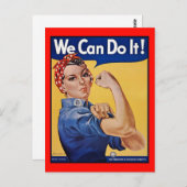 Rosie the Riveter：強い女性の女性のエンパワーメント ポストカード (正面/裏面)