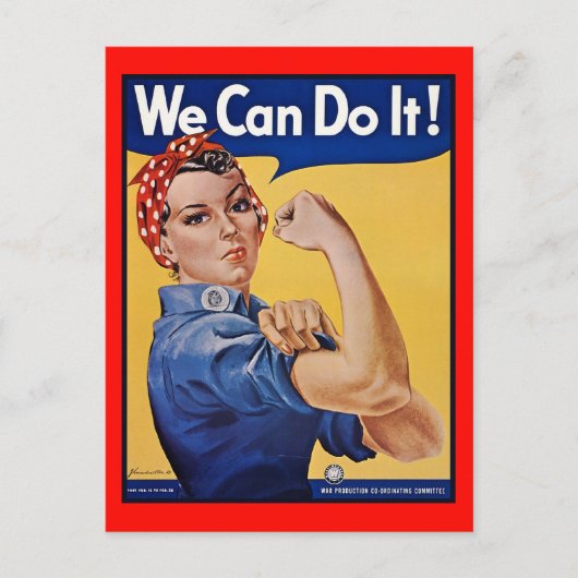 Rosie the Riveter：強い女性の女性のエンパワーメント ポストカード (正面)