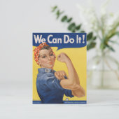 Rosie the Riveter:強い女性の女性のエンパワーメント ポストカード (スタンド正面)