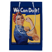 Rosie the Riveter:強い女性の女性のエンパワーメント ミディアムペーパーバッグ (裏面)