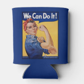 Rosie the Riveter：強い女性の女性のエンパワーメント 缶クーラー (裏面)