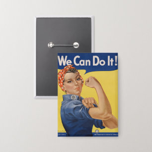 Rosie the Riveter:強い女性の女性のエンパワーメント 缶バッジ