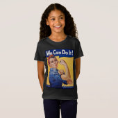 Rosie the Riveter:強い女性の女性のエンパワーメント Tシャツ (正面フル)