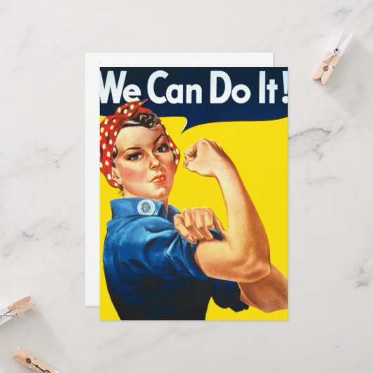 Rosie the Riveter (象徴的なアートワーク) (私たちはそれを行うことができる! カード (正面/裏面インサイチュ)