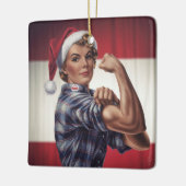 Rosie the Riveter Christmas Ornament セラミックオーナメント (左)