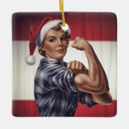 Rosie the Riveter Christmas Ornament セラミックオーナメント