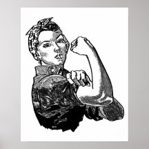 Rosie The Riveter Feminist (無地の-Fill Version)