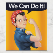 Rosie the Riveter Iconic我々はそれを行うことができる ワインラベル (シングルラベル)