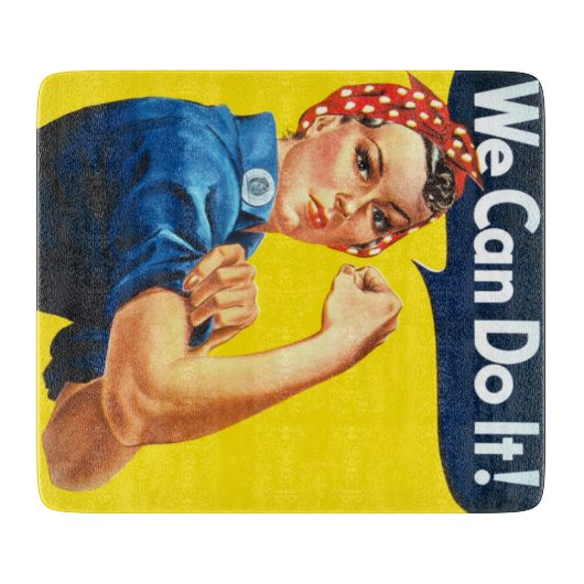 Rosie the Riveter (Iconic Poster) (We Can It!) カッティングボード (正面)
