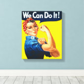 Rosie the Riveter (Iconic Poster) (We Can It!) キャンバスプリント (インサイチュ (ウッドフロア))
