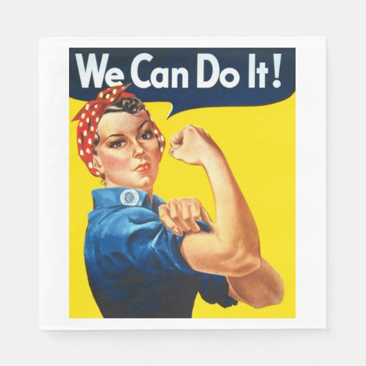 Rosie the Riveter (Iconic Poster) (We Can It!) スタンダードランチョンナプキン (正面)
