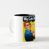 Rosie the Riveter (Iconic Poster) (We Can It!) ツートーンマグカップ (正面左)