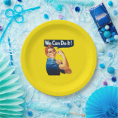 Rosie the Riveter (Iconic Poster) (We Can It!) ペーパープレート (パーティー)
