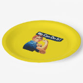 Rosie the Riveter (Iconic Poster) (We Can It!) ペーパープレート (アングル)