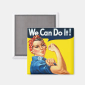 Rosie the Riveter (Iconic Poster) (We Can It!) マグネット (正面/裏面)